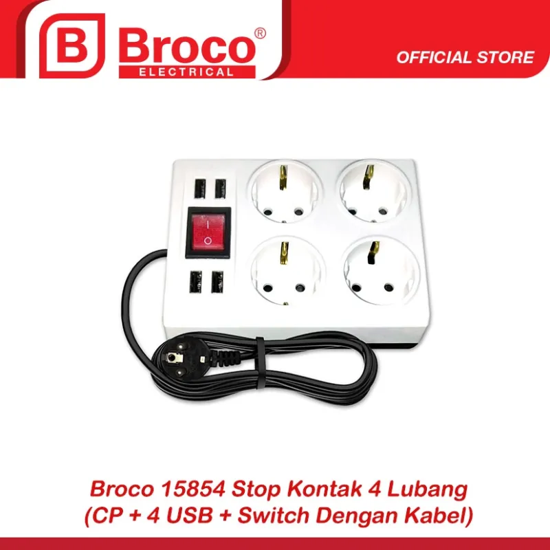 SK 4 Lubang ( CP + 4 USB + Switch W/ Kabel )