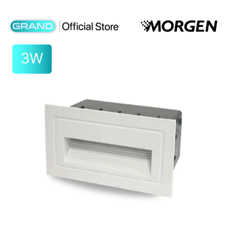 MGGLT51310-RC3WH : LED STAIR LAMP 3W 3000K RECTANGLE PUTIH GRAND MORGEN