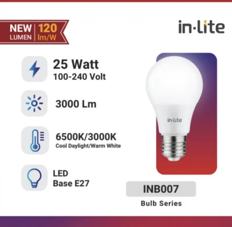 LED BULB INB007  65K 30K 40K