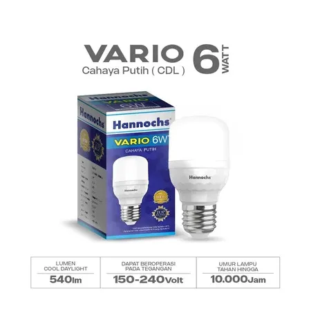 HANNOCHS VARIO Lampu LED Bulb Original 6W/12W/18W/22W/30W/32W/40W/45W/50W Hemat Energi