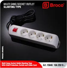 SK 4 Lubang Miring ( CP + Switch W/ Kabel 1,5 M )