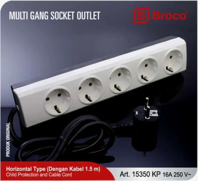 SK 5 Lubang ( Child Protection W/ Kabel 1,5 m )