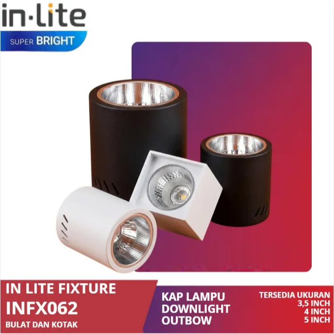 INFX062 DL KOSONGAN OB ROUND 5 INCH E27 FIXTURES