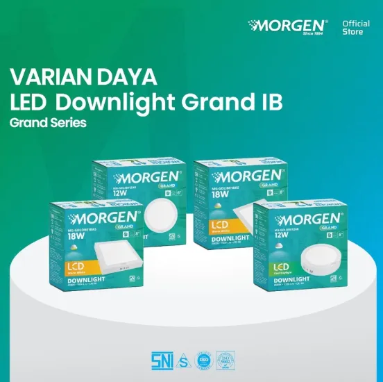 MG-GDLIB018AR : DL LED BULAT 18W  8" GRAND MORGEN