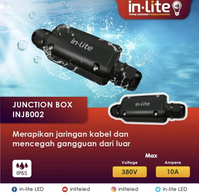 INJB002 JUCTION BOX MAX 10A 380V IP65