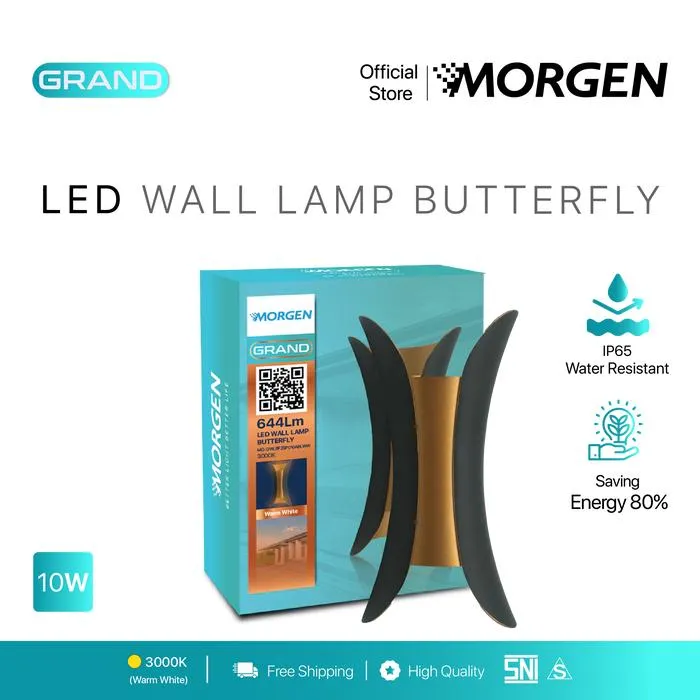 MGGLT51320-10K30 : WALL LAMP 10W 3000K BUTTERFLY GRAND MORGEN