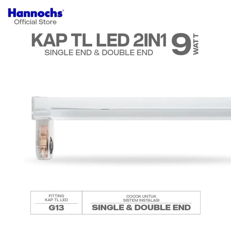 HANNOCHS Lampu Kap TL LED 2in1 Original 9W/18W | Single End & Double End