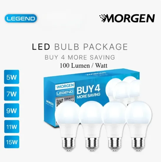 MGLBS60204P : BULB 3F1 5W-15W 6500K LEGEND MORGEN