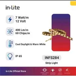 INFS284 : AC STRIP IP65 8W/M 220V @50M L. STRIP & TRAVO