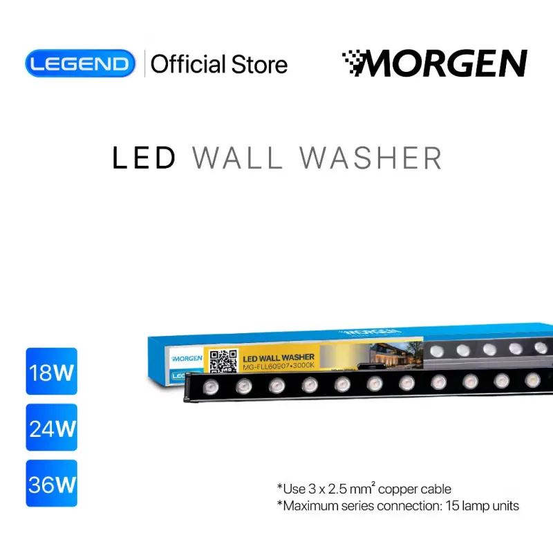 MG-FLL50901-AC24 : LED WALL WASHER 24W AC 3000K LEGEND MORGEN
