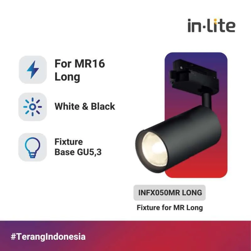 INFX050-MR HOUSING TRACK LIGHT MR16 FIXTURES INDOOR