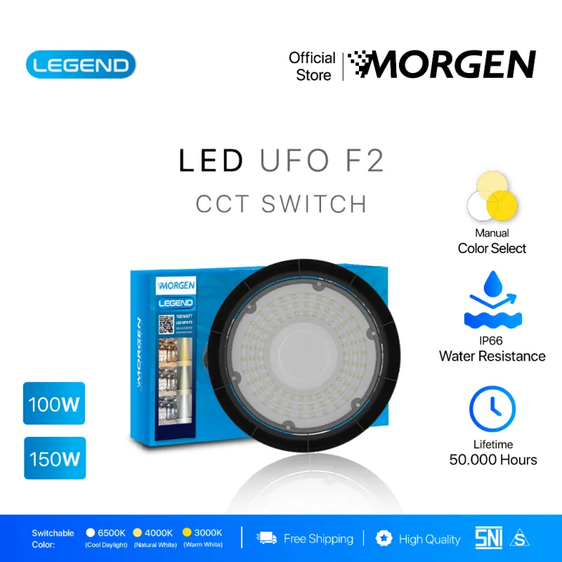 MG-HUF61102-100CCT : LED UFO 100W CCT (6500K/3000K/4000K) F2 LEGEND MORGEN