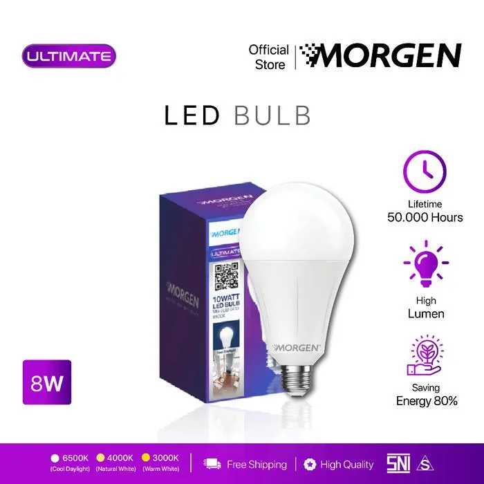 MG-LUB10A08 : BULB 8W 6500K ULTIMATE MORGEN