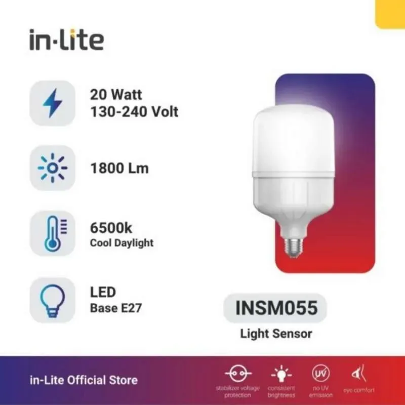 INSM055 LED BULB FUNCTIONAL LIGHT SENSOR