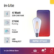 INFMS-ST64C FILAMENT E27  30K CLEAR