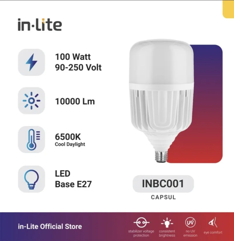 LED CAPSULE INBC001 100W 65K