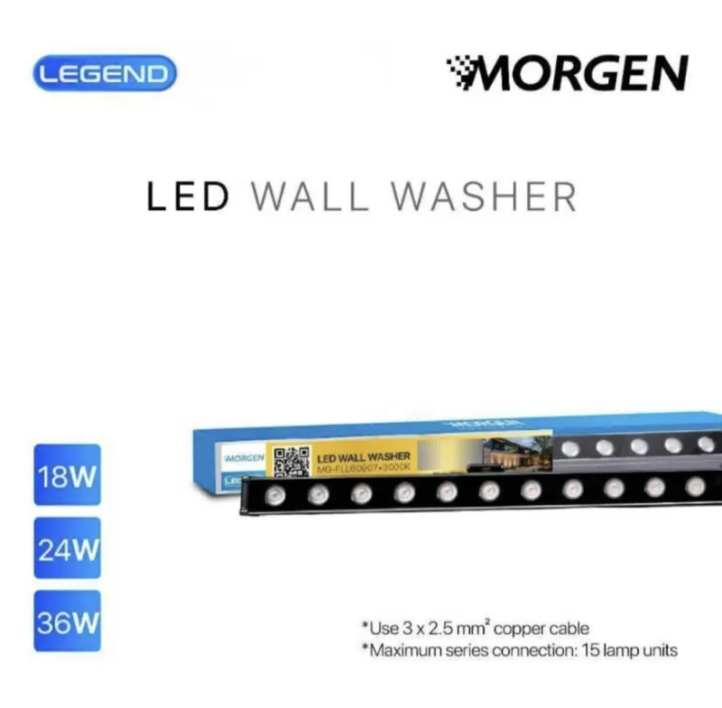 MG-FLL60907-AC24 : LED WALL WASHER 24W AC 3000K LEGEND MORGEN