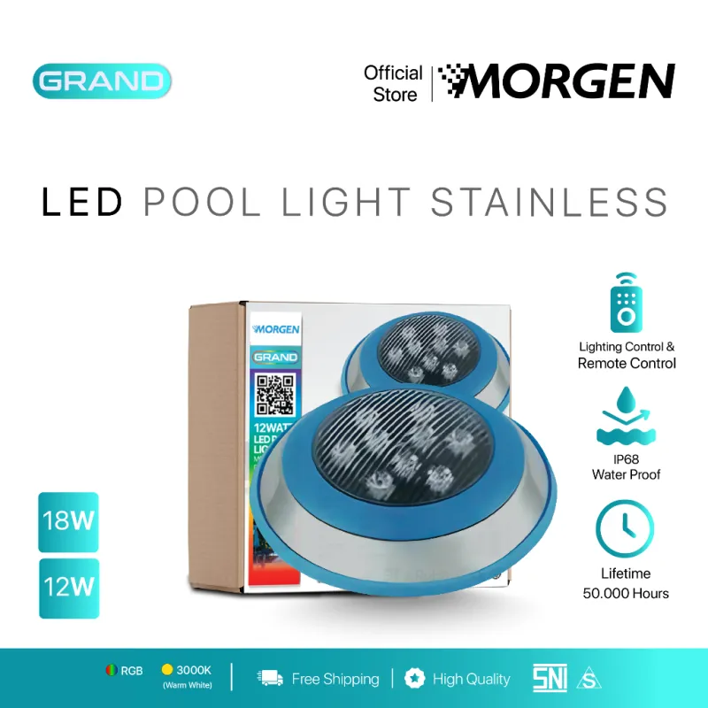 MGGLT51305-18 : LED POOL LIGHT 18W 3000K GRAND MORGEN