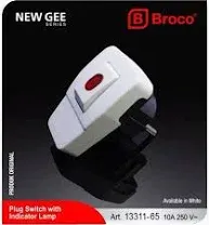 STEKER SAKLAR W/LAMPU WHITE+DARK GREY