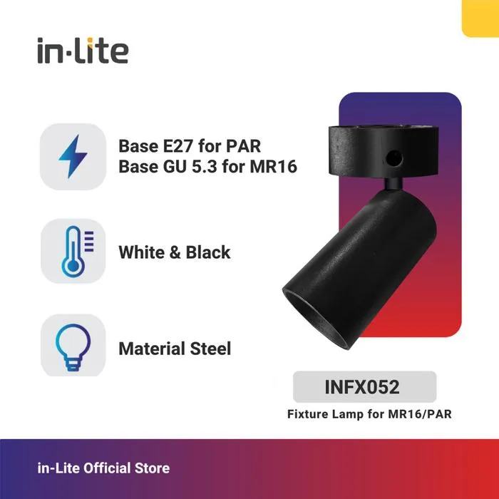 INFX052-PR16 PAR16 E27 OB BODY HITAM