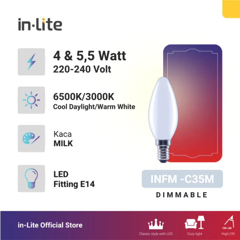 INFM-C35M FILAMENT C35M E14  MILK