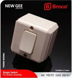 SAKLAR ENGKEL OB PERSEGI CREAM
