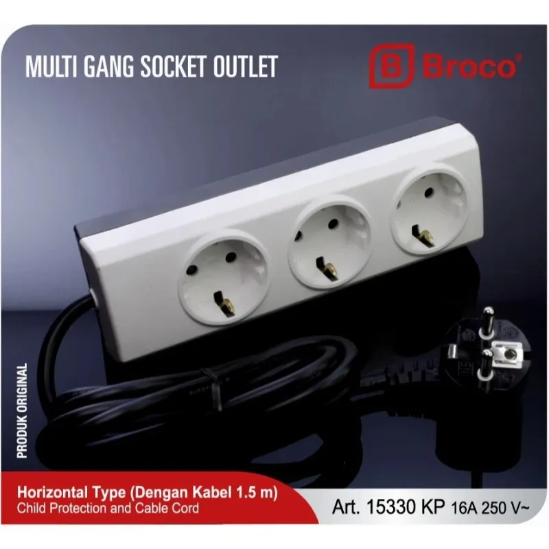 SK 3 Lubang ( Child Protection + Kabel 1,5 m )