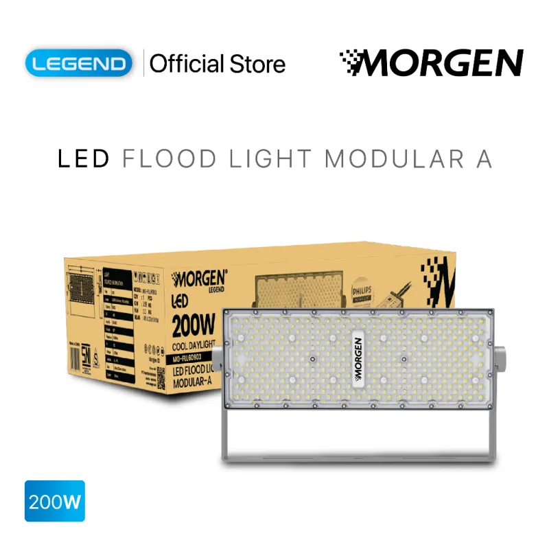 MGFLL60903-B200K65 : LED FLOODLIGHT MODULAR ADD 200W 6500K LEGEND MORGEN