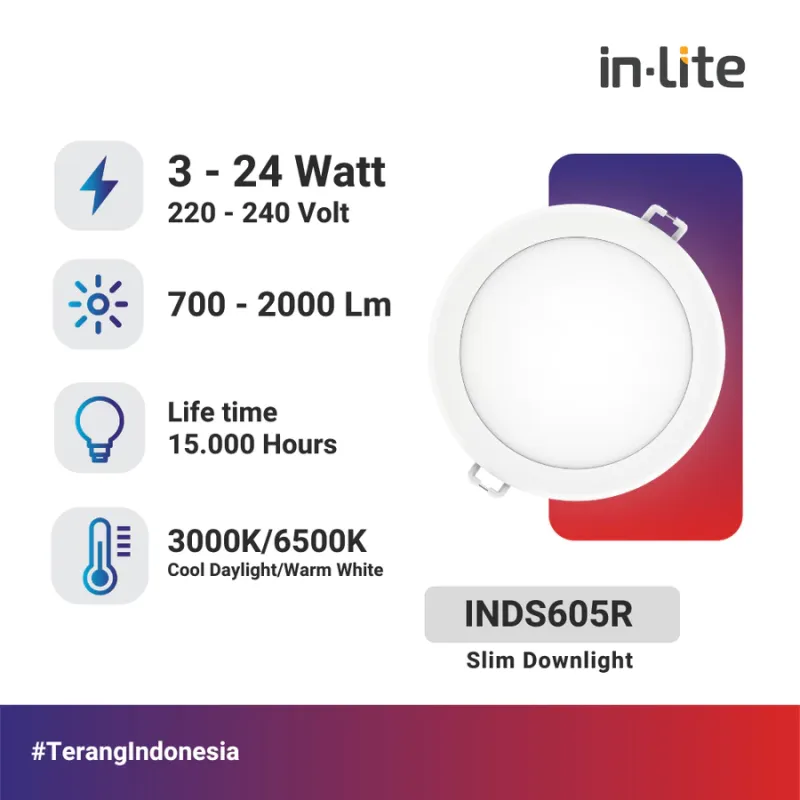 INDS605 ROUND IB LED DOWNLIGHT INDOOR