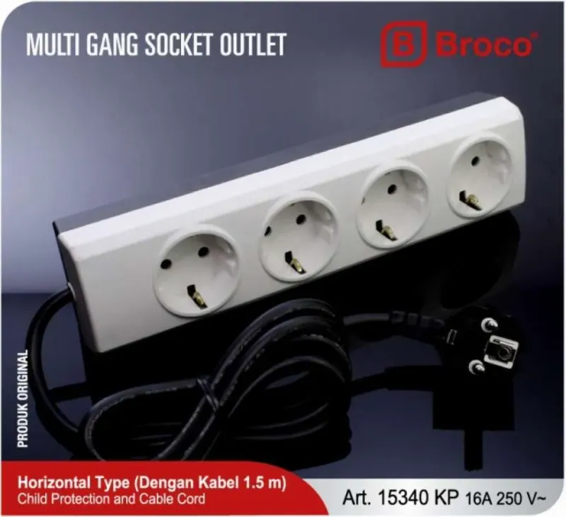 SK 4 Lubang ( Child Protection W/ Kabel 1,5 m )